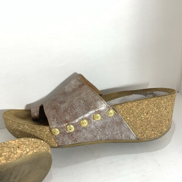 Donald J Pliner Metallic Leather Ginie Platform Slides Sandals Size 9.5 B Women - Picture 14 of 14